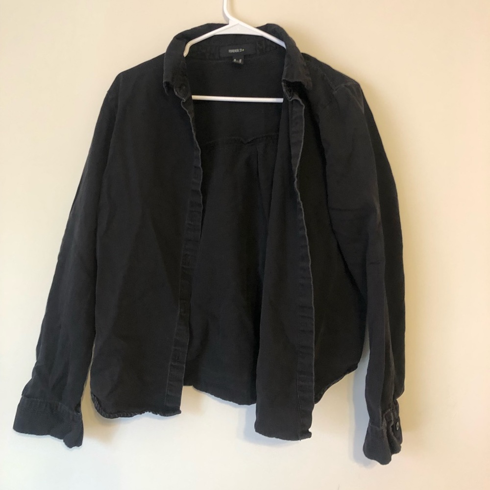 Black button down shirt